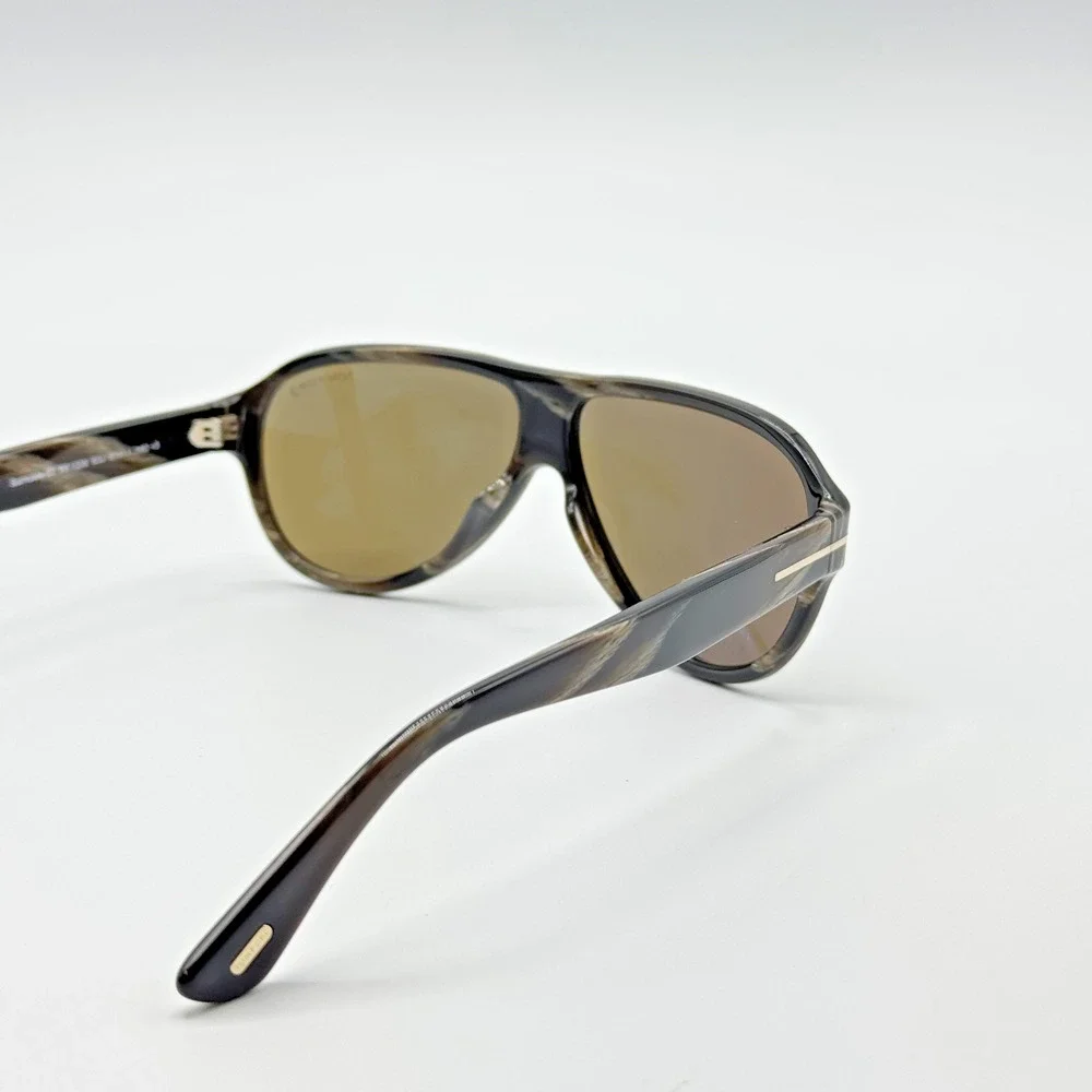 Tom Ford Sunglasses Samuele-02 TF1336 63J Black Horn Pilot Brown Lens 61mm